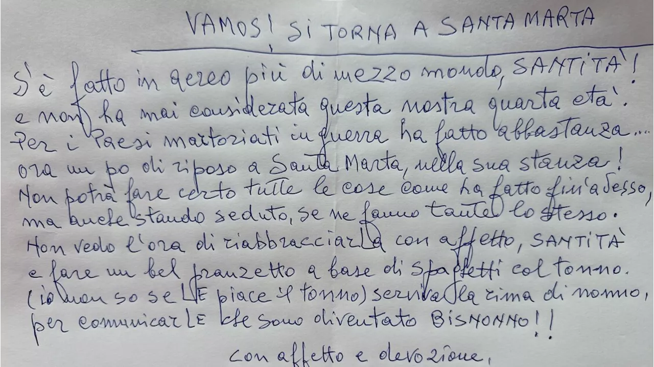 Lino Banfi scrive poesia al Papa, 'Vamos! Si torna a S.Marta'