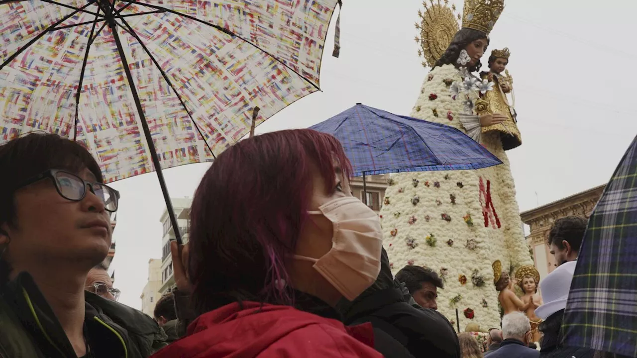 Valencia seeks catharsis in traditional burning of sculptures months after deadly floods