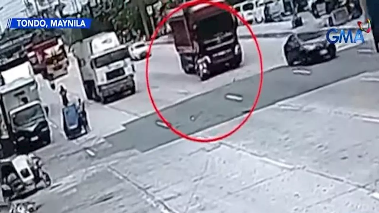 Motorcycle passenger died after being run over by truck in Manila