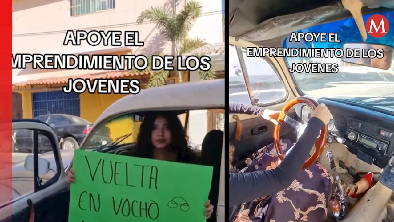Emprendedora ofrece paseos en vocho desde 20 pesos y recibe crueles críticas: “Cuál es el talento”