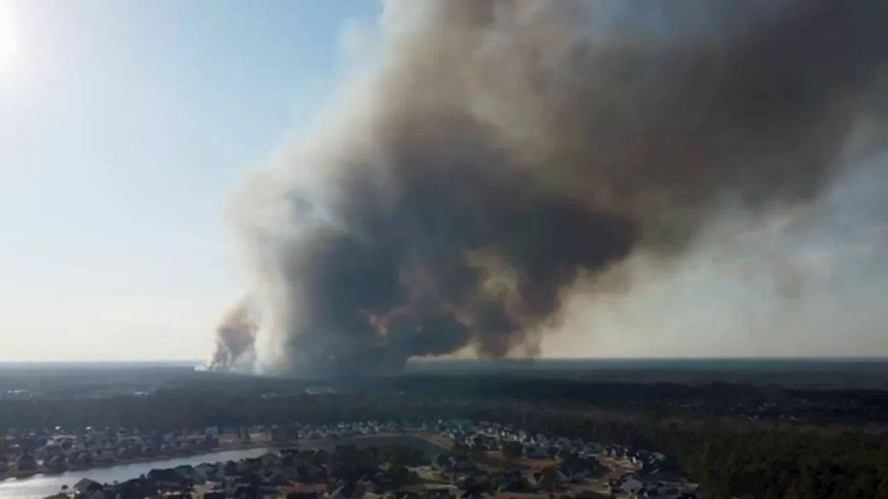 Wildfires Rage Across South and North Carolina, Forcing Evacuations