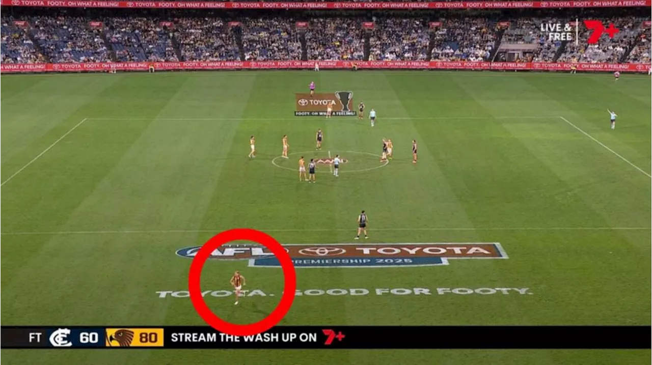 Hawthorn caught with too many players on the field during win over Carlton