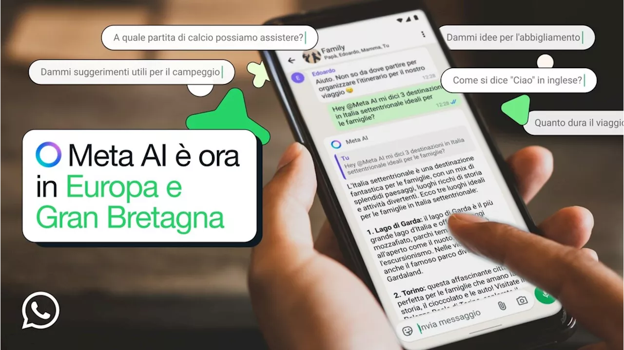 Dopo stop, Meta AI arriva in Italia e in Ue