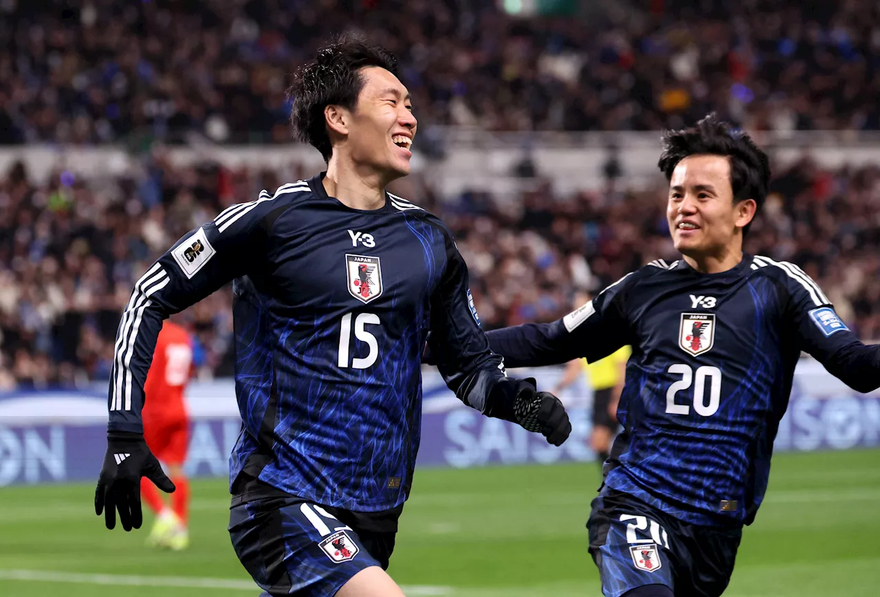 Japan becomes first nation to qualify for FIFA World Cup as Kamada, Kubo strike