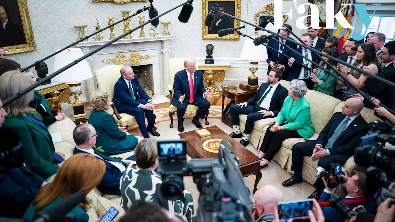 Cet échange entre Donald Trump et un journaliste au sujet des origines de son différend avec l’Union européenne est fictif