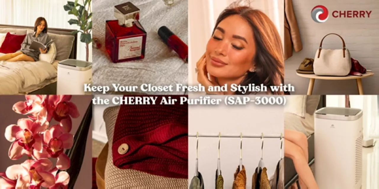 Keep your closet fresh and stylish with the Cherry Air Purifier