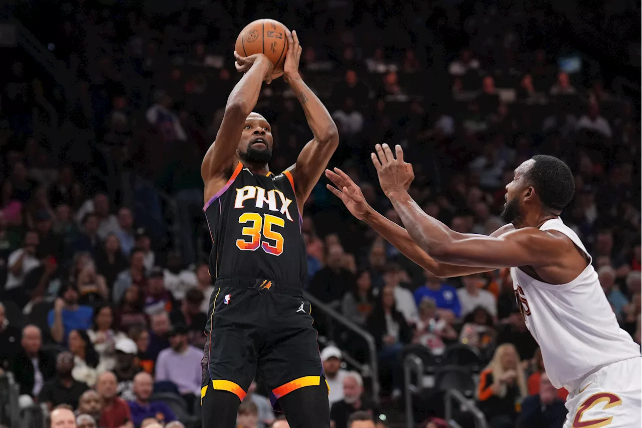 NBA: Kevin Durant delivers 42 points as Suns take down Cavaliers