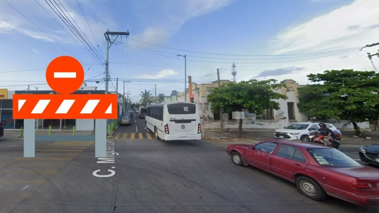 Cierre vial en el centro de Veracruz este sábado 22 de marzo