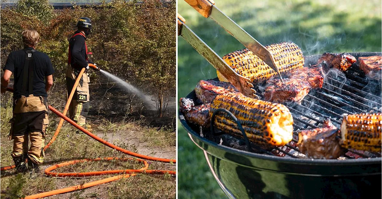 Varnar för gräsbränder – eldningsrisk i Sverige