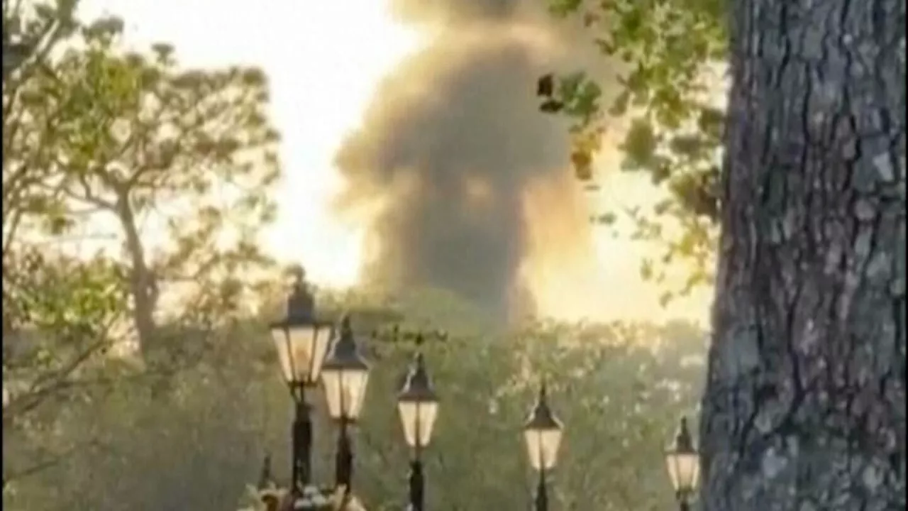 Walk-in cooler fire causes smoke plume above France Pavilion at Disney World's Epcot park