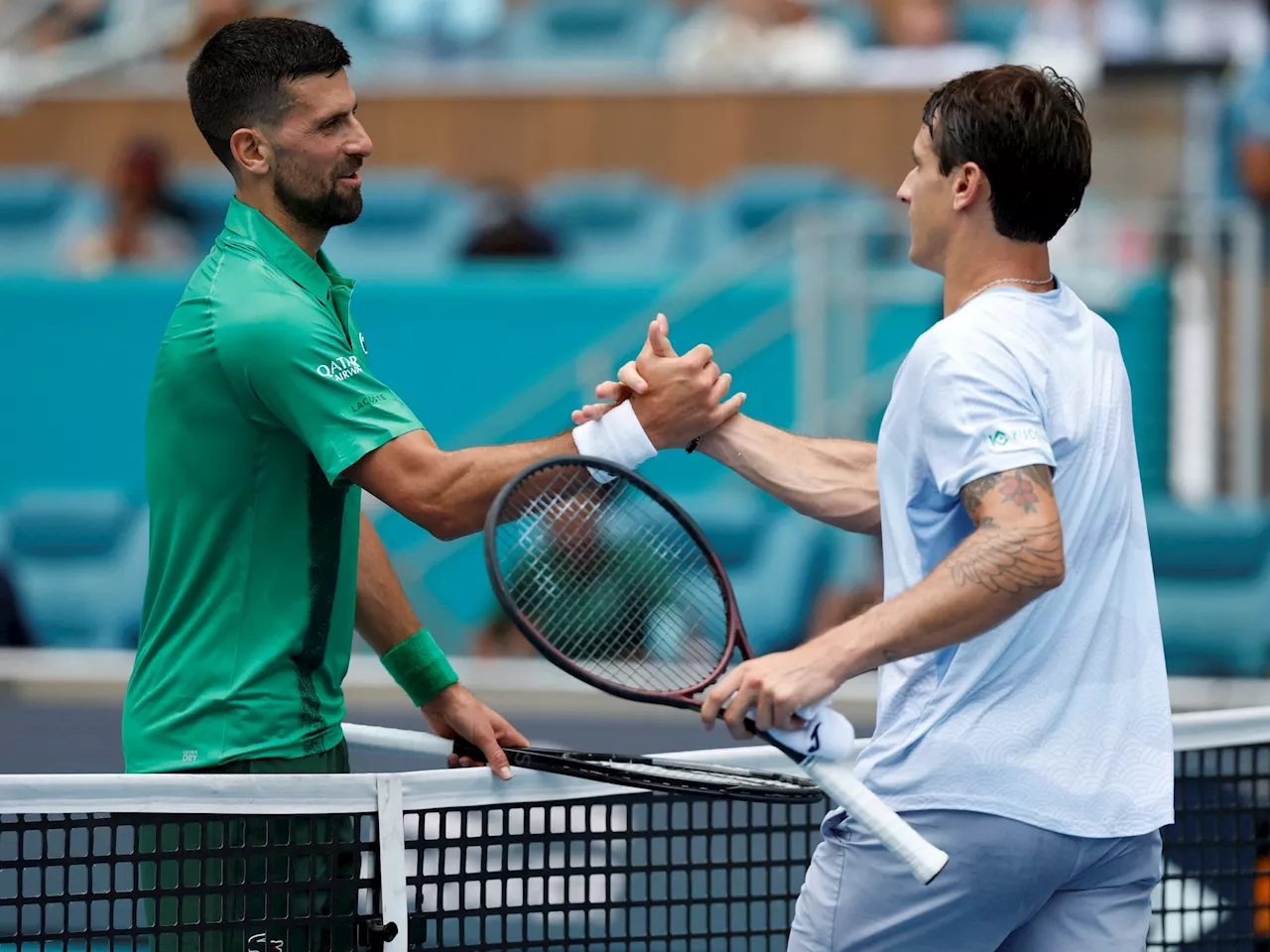 Masters 1000 de Miami: Ugo Carabelli no pudo dar el batacazo ante Djokovic, que avanzó a octavos y estiró un largo invicto ante argentinos