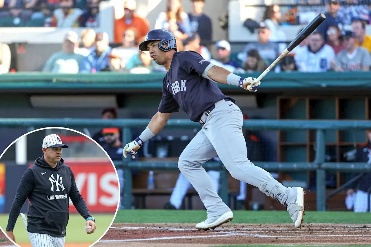 Oswald Peraza's future in flux with Yankees 'pretty close' to finalizing roster