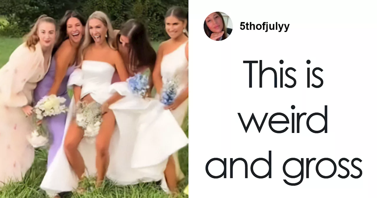 “Weird And Gross”: Bride Flashes Her Underwear During Wedding Photoshoot