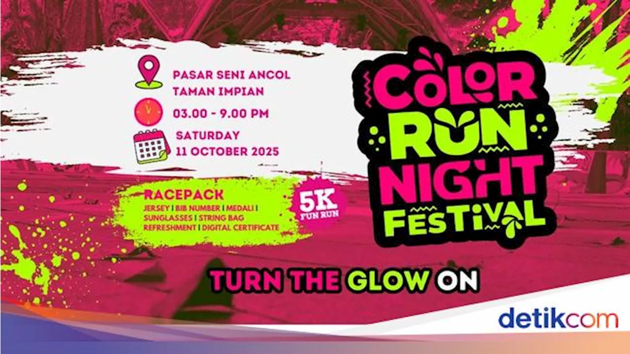 Jakarta Color Run Night 2025 Tawarkan Pengalaman Lari Malam Lebih Seru!
