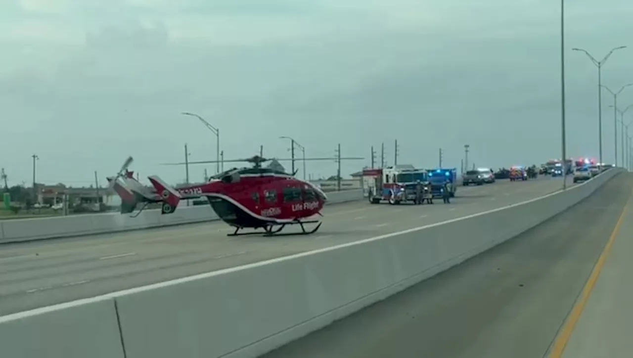 Major crash on East Sam Houston Tollway sends two to hospital, one by Life Flight
