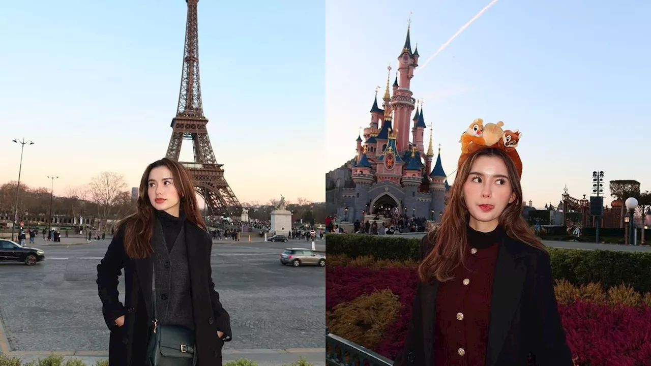 6 Potret Sarah Menzel Liburan di Paris, LDR dari Azriel Hermansyah