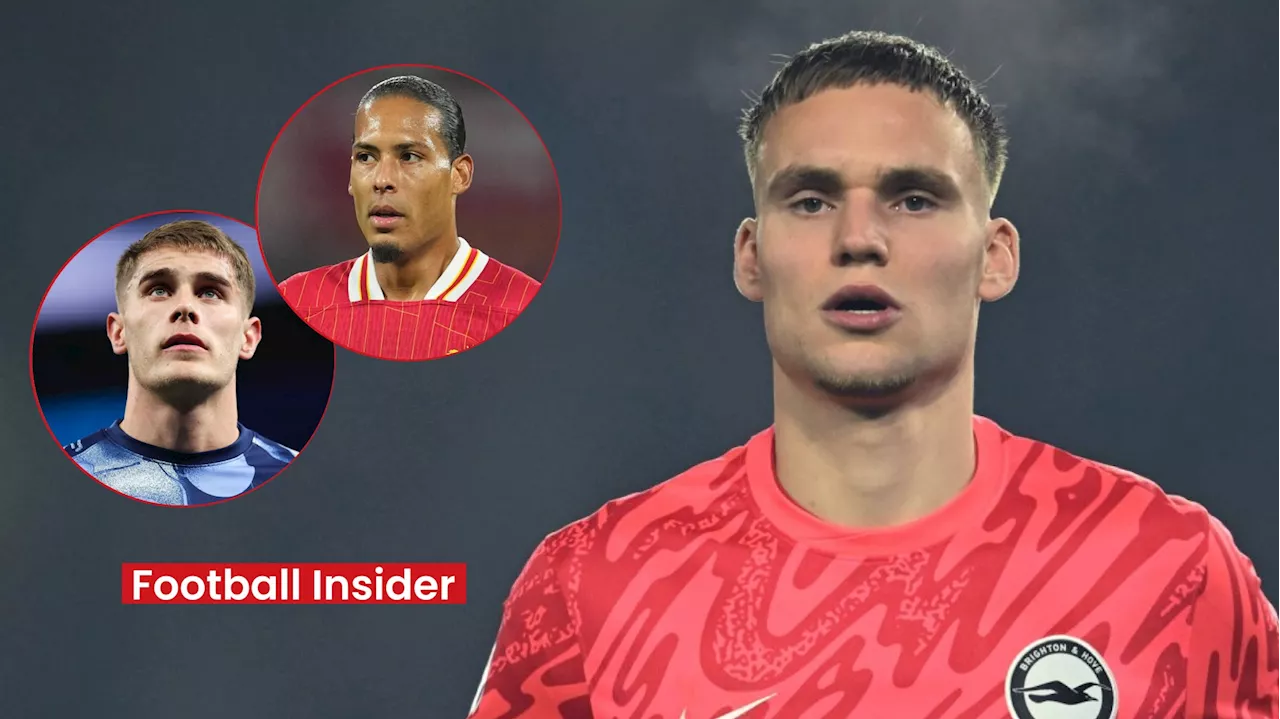 Virgil van Dijk and Micky van de Ven react to Bart Verbruggen’s disappointment