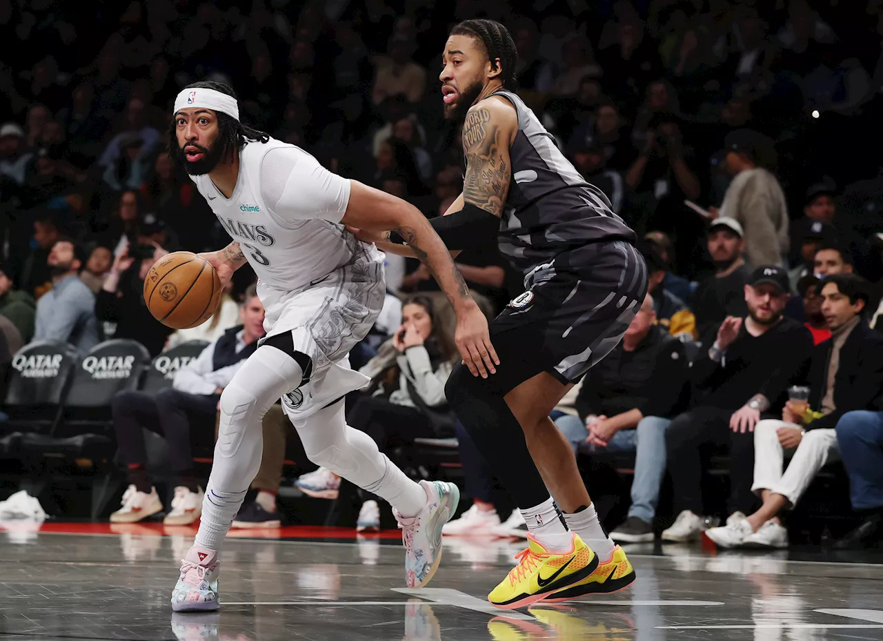 Naji Marshall's 22 leads Mavericks to 120-101 rout of Nets in Anthony Davis' return