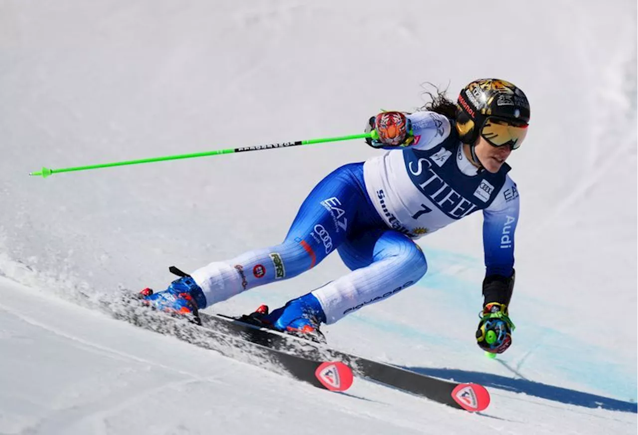 Alpine skiing-Brignone wins giant slalom globe after Robinson crashes out