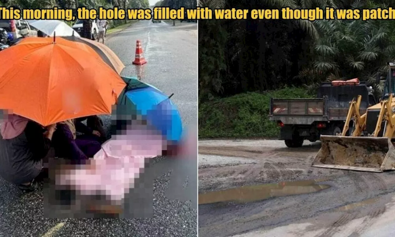M'sian Dad Questions Quality of Patchwork After Pothole That Killed His 2 Sons Resurfaces Within Days