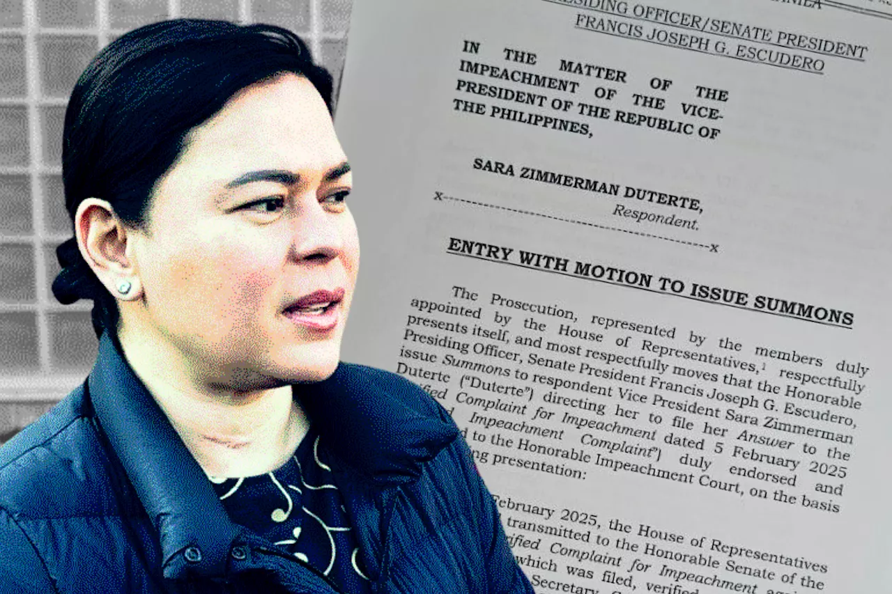 Sara's office receives prosecutors' motion to answer impeachment complaint
