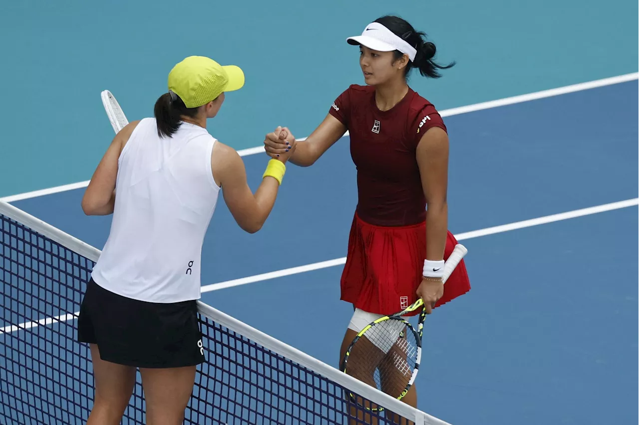 Alex Eala ecstatic after Miami Open win over idol Iga Swiatek