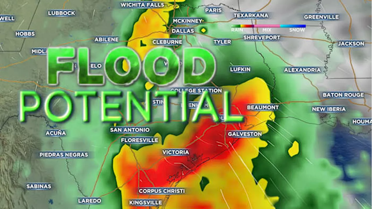 Flood Watch in effect for most areas south of Houston Thursday