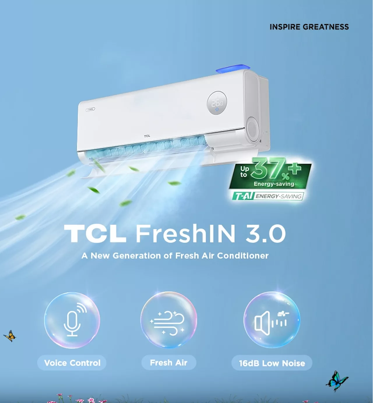 The new AC generation: Upgrade to smarter, fresher, healthier air with TCL FreshIN 3.0