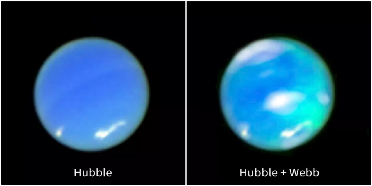 Neptune's auroras are captured in great detail by NASA's Webb telescope