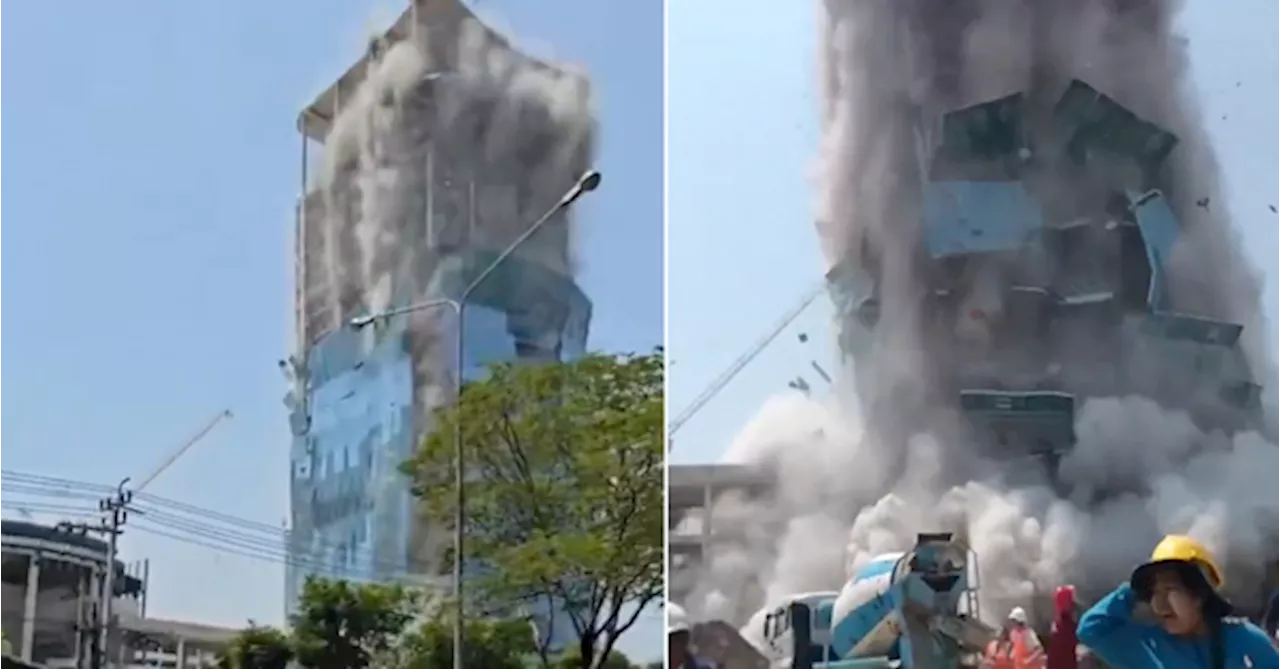 Building In Bangkok Collapses After 7.7 Magnitude Earthquake Hits Myanmar