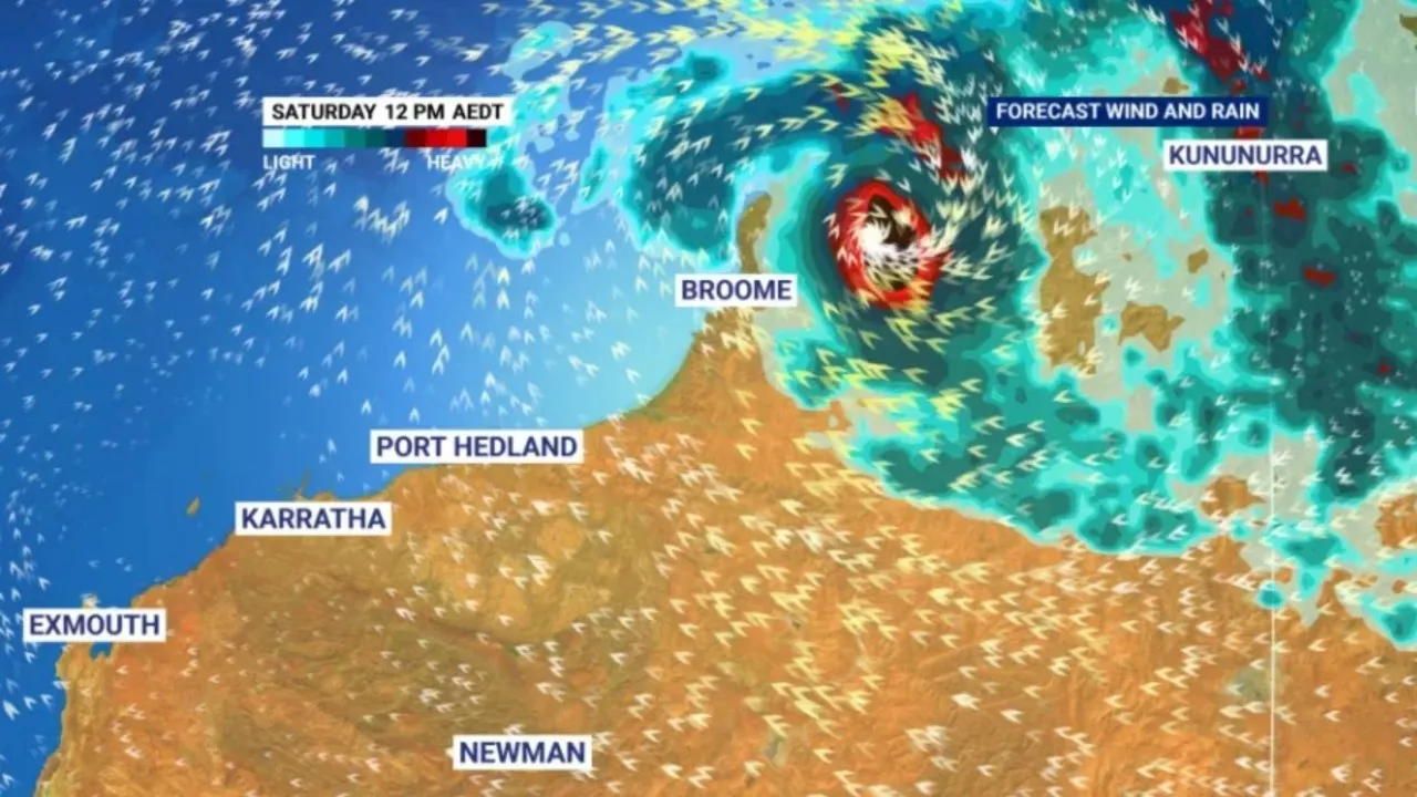 Damaging tropical cyclone bears down on WA