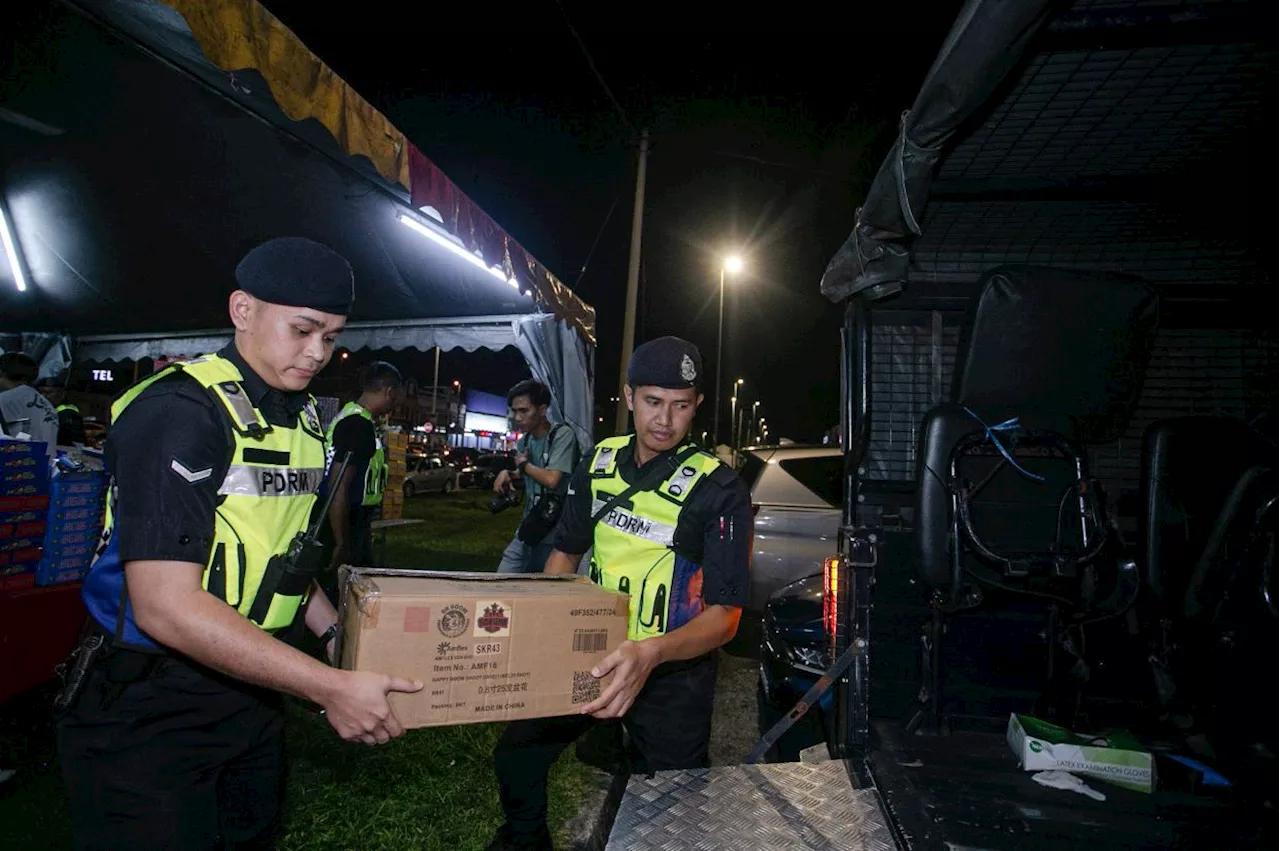 Ipoh cops nab two for breaching terms of fireworks sale permits