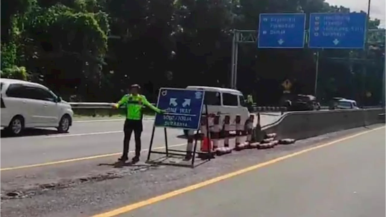 Oneway Lokal Diterapkan di KM 442 Tol Semarang-Solo
