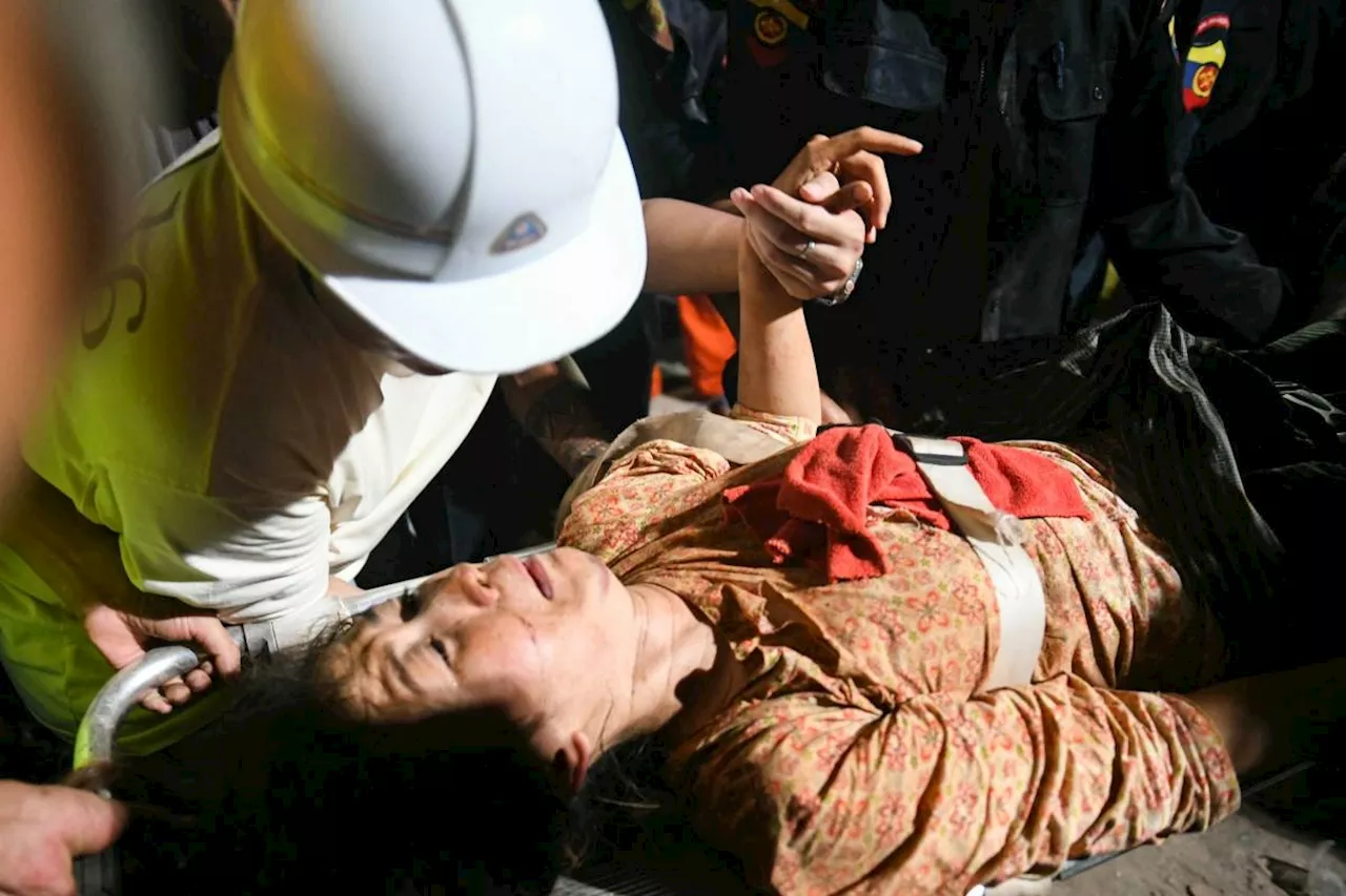 Desperate search for survivors as more aftershocks rattle Myanmar