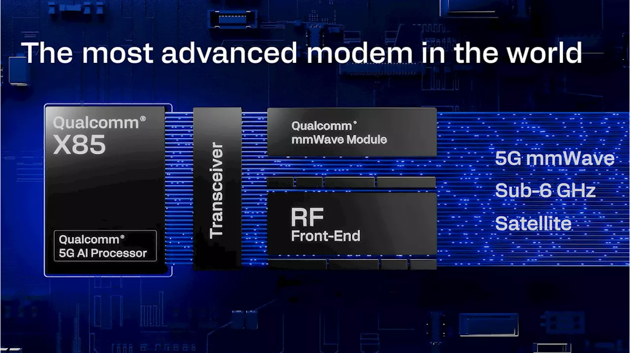 最大ダウンロード速度12.5Gbpsの5Gモデム「Qualcomm X85」が登場、AI処理プロセッサで省電力かつ高速な通信を実現