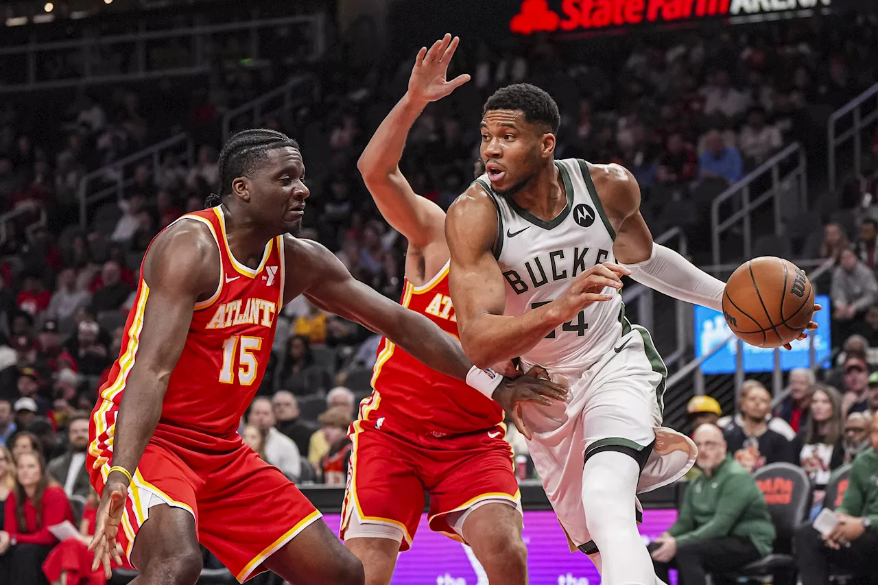 NBA: Giannis Antetokounmpo's triple-double powers Bucks past Hawks