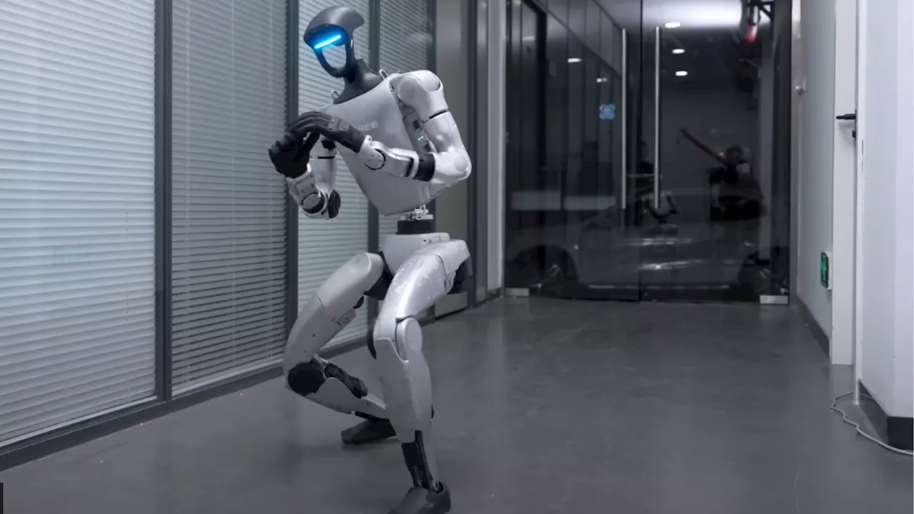 Watch Unitree G1 humanoid robot kick baton mid-spin in 720° turn, master combat moves
