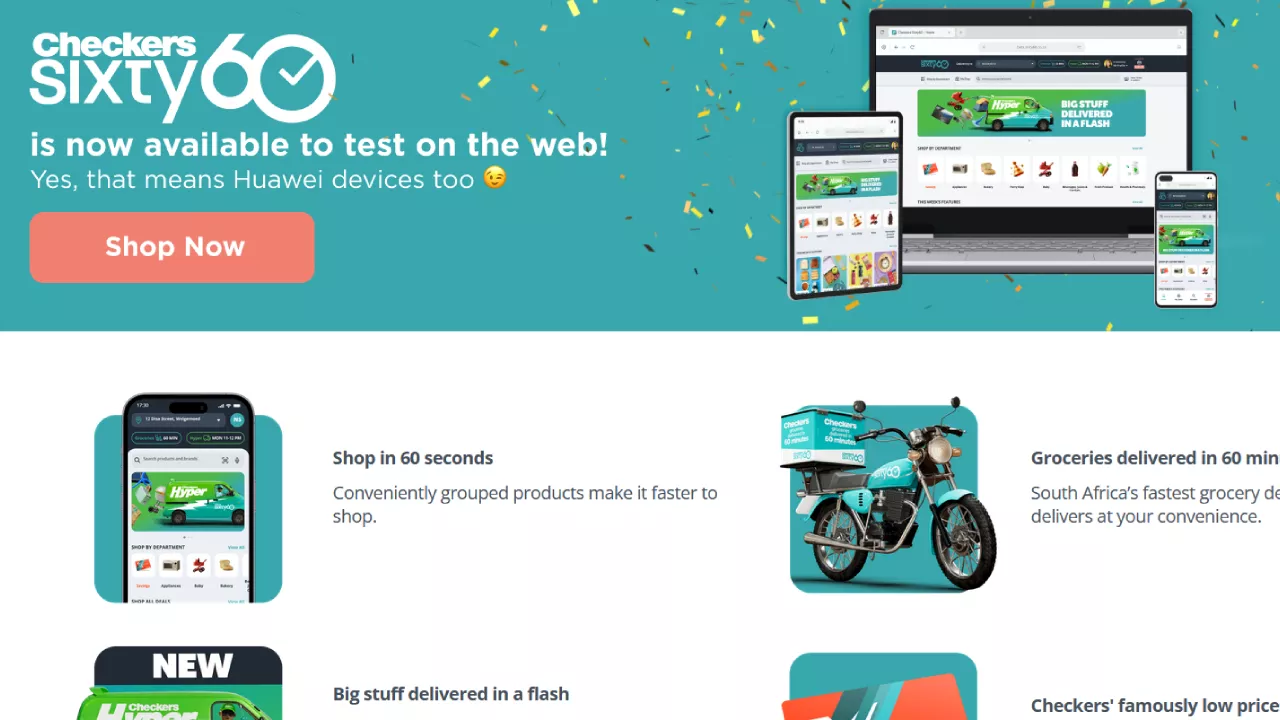 Checkers Sixty60: How to get on the web browser version
