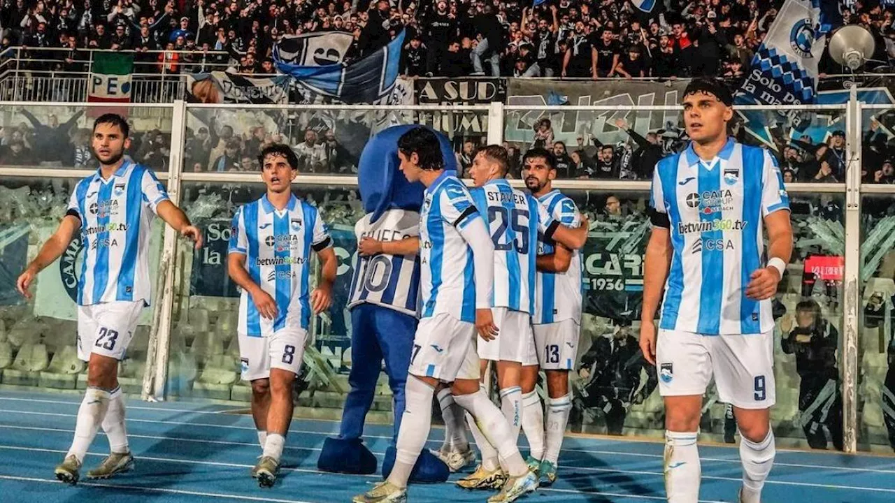 L'Entella vola a +7. Pescara, 4-1 alla Lucchese: esordio e gol per il 2009 Antonio Arena