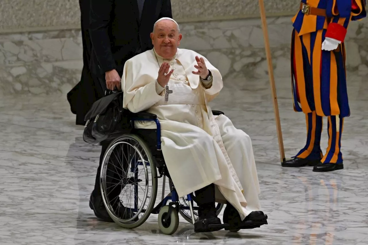 Weak-sounding pope releases audio message from hospital