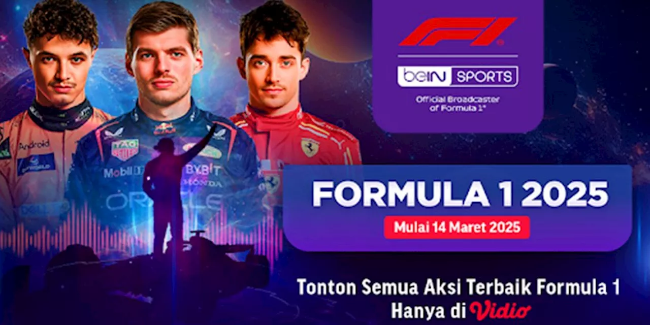 Nonton Formula 1 2025 di Vidio: Saksikan Semua Balapan Eksklusif dari Awal Musim