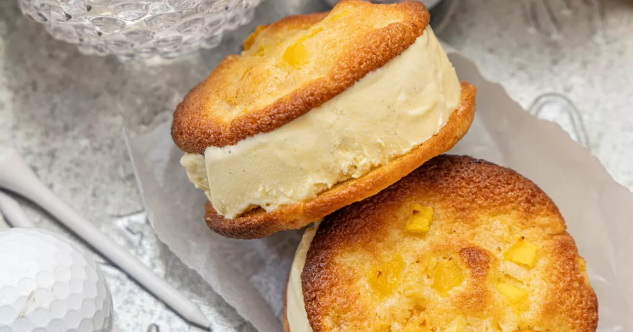 Masters menu: Tropical fruit cookie and ice cream sandwich