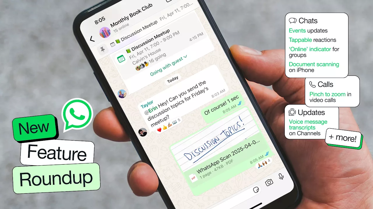 WhatsApp Feature Roundup Includes Updates To Chats, Calls