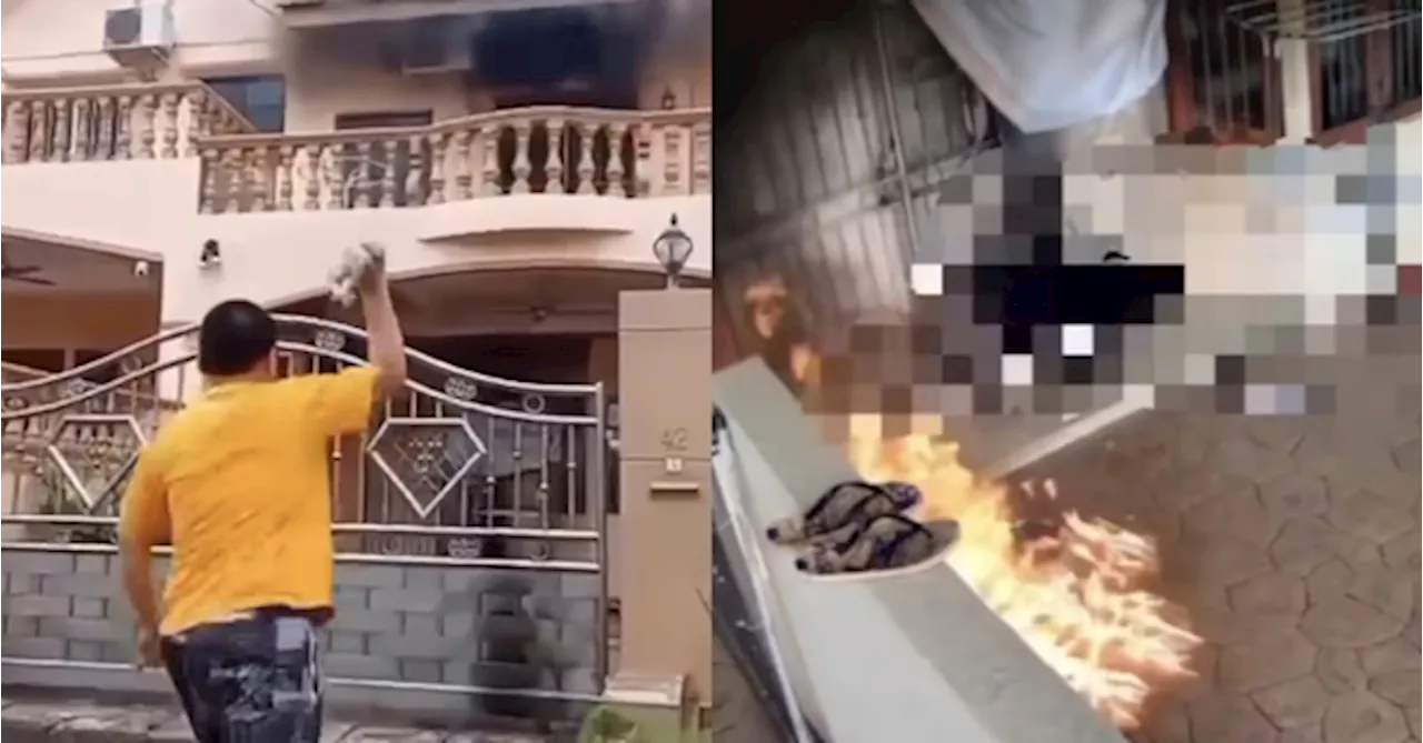 Video Shows Man Targeting Puchong Home & Its Pet Dog With Molotov Cocktails