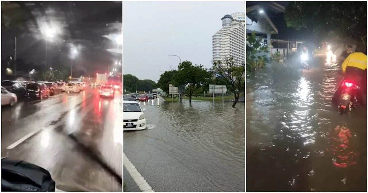 Flash Floods Hit Puchong & Several Other Areas in Selangor, Causing Major Congestion All Morning