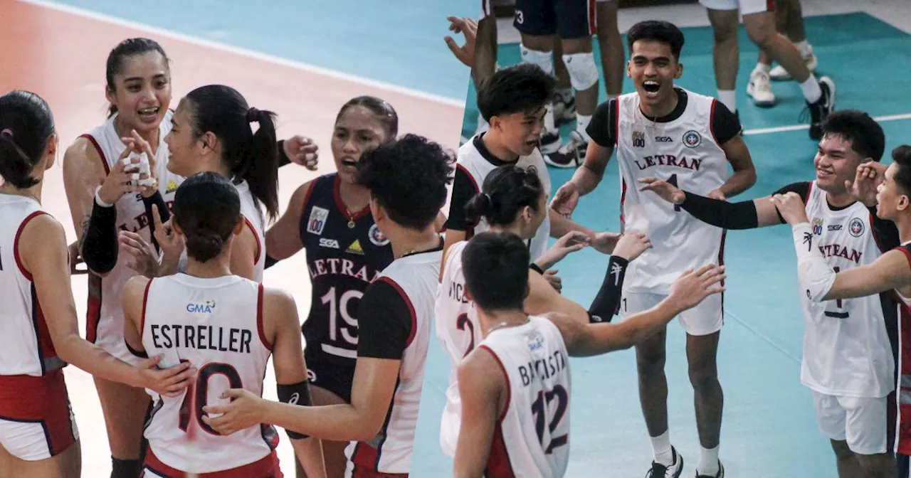 Letran teams beat San Sebastian to wrap first round of NCAA volleyball