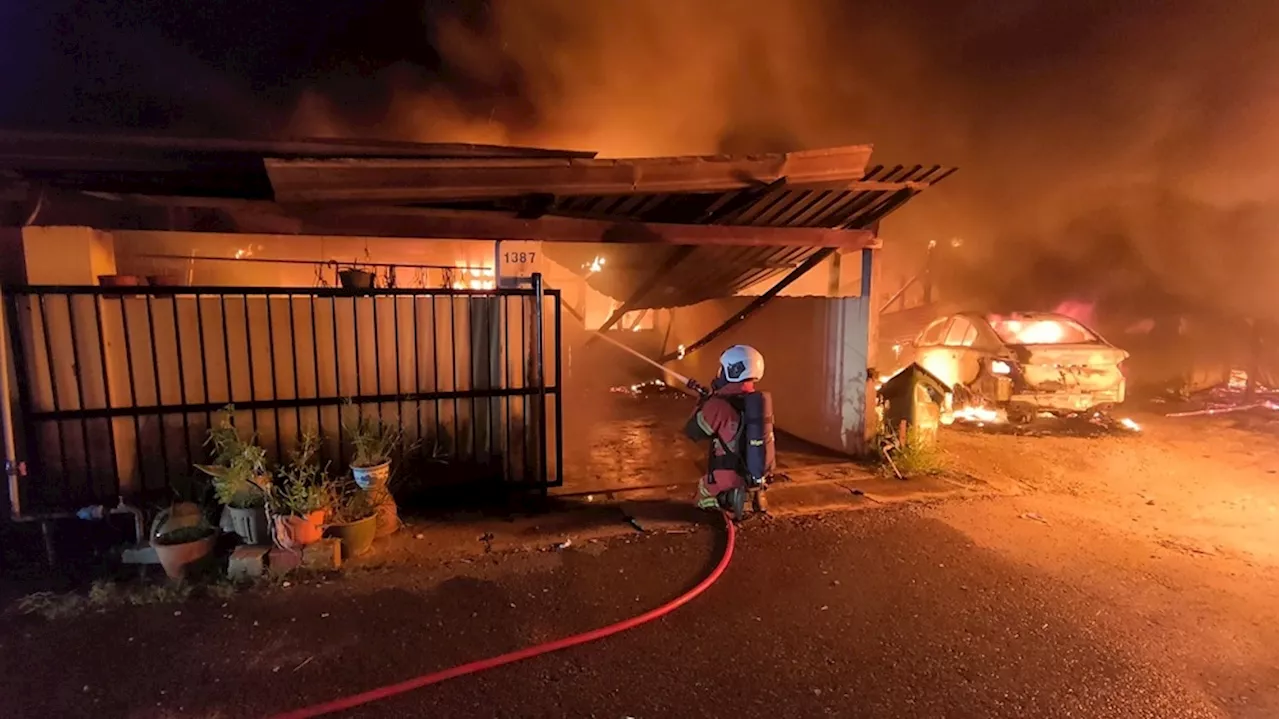 Early morning blaze in Bintulu’s RPR Sebiew destroys six houses, 67 residents displaced, says Sarawak Fire Dept