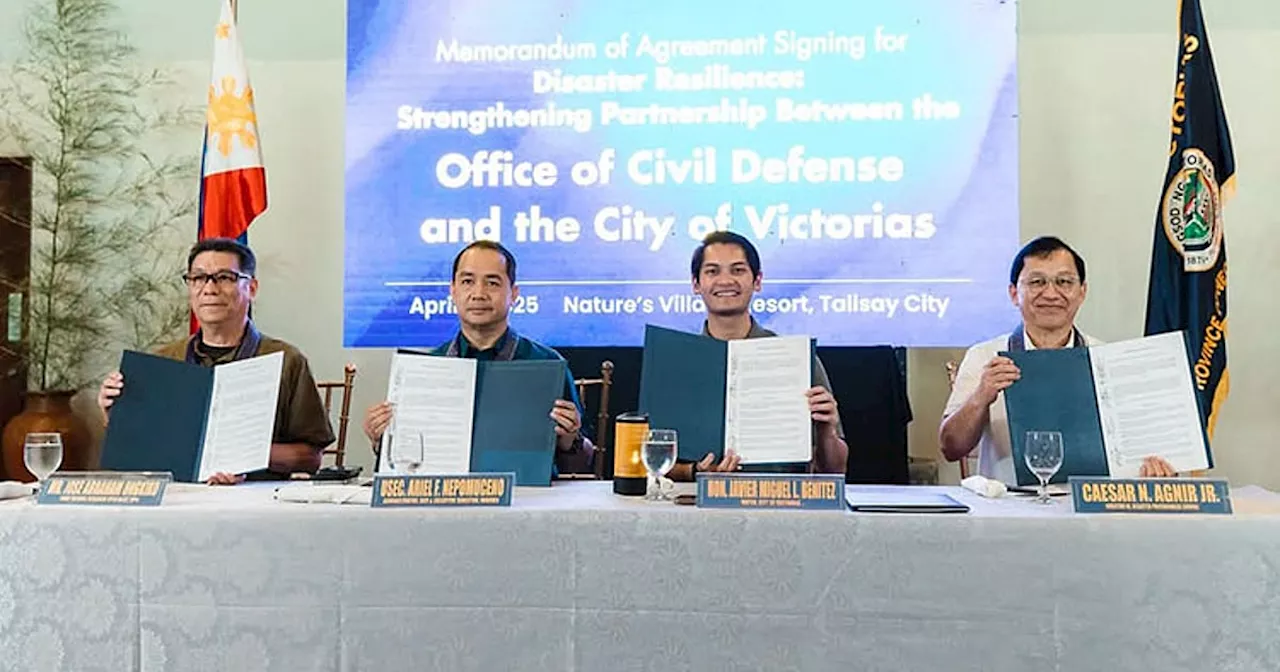 Victorias inks MOA with OCD, Negros Ace to reinforce disaster preparedness