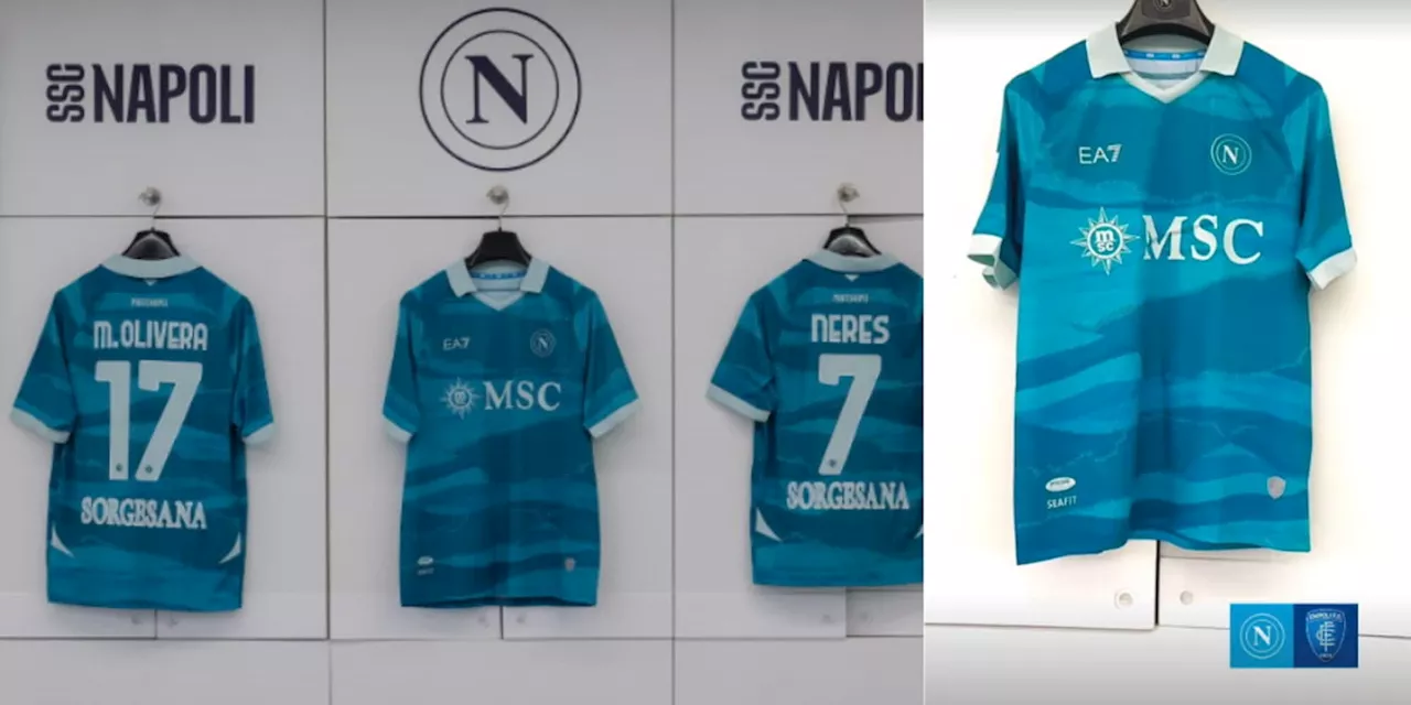 Napoli in campo con la 'Partenope jersey': la maglia speciale per la sfida contro l'Empoli