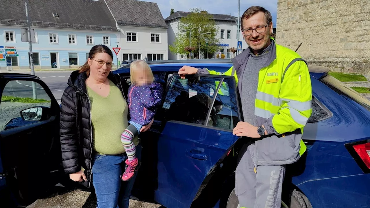 Autoschlüssel löste Sperre aus - Dreijährige in Auto gefangen